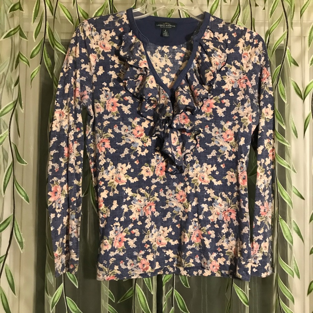 Ralph Lauren floral ruffle top
